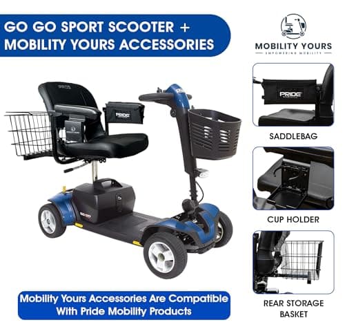 Pride Mobility Go Go Sport Scooter, 325 lb Capacity, 18 AH Battery, USA Mfg