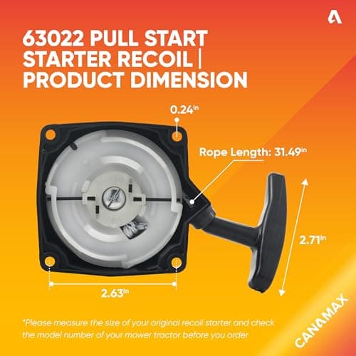 Camanax 63022 Pull Start Starter - Compatible with 52cc 2HP Augers - Pack of 2