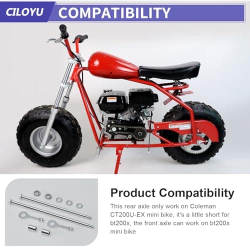 14mm 285mm Rear Axle Kit for Coleman CT200U-EX Mini Bike Powersports Accessories Parts