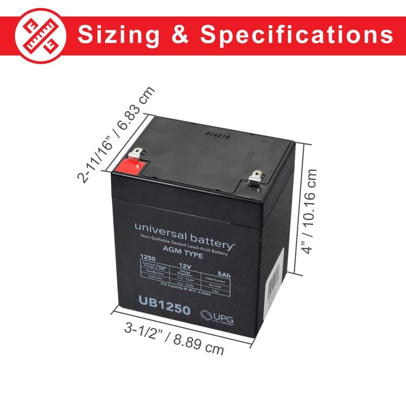 AlveyTech 24 Volt Battery Pack (5 Ah) - Replacement for Razor E100, E100 Glow, E125 Scooters
| Universal Rechargeable Scooter SLA/AGM Battery Pack (12V, Set of 12) for Electric Mini Scooter
| AlveyTech 24 Volt Battery Pack (5 Ah) - Suitable for Razo