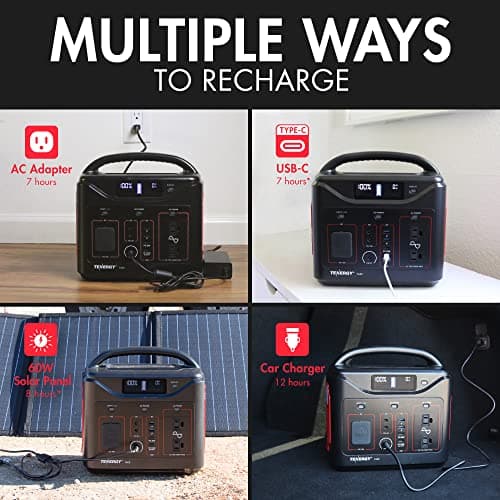 Tenergy T600 Portable Power Station for Outdoors and Emergencies
