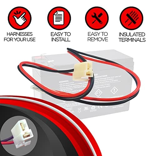AlveyTech 24" 2 Pin 600V 14AWG Battery Wiring Harness