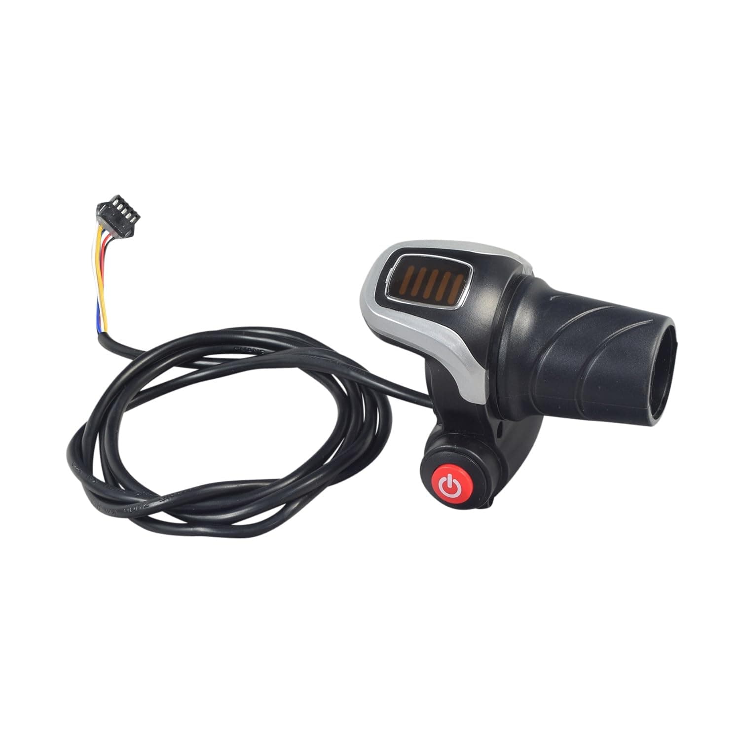 AlveyTech 36V Twist Grip Throttle with Battery Indicator & Switch for Swagtron EB5/6 Electric Bike - Replacement Part, 5