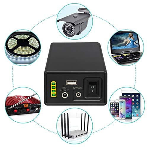 Talentcell 24V 129.5Wh Li-ion Battery Pack PB240B2, Rechargeable 35000mAh for LED Lights, Cameras, Smartphones
