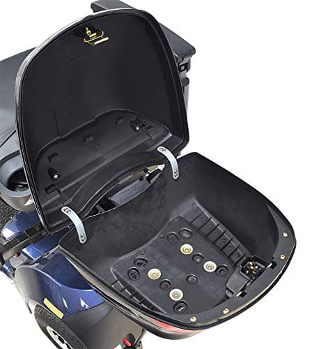 Matte Black Universal Mobility Scooter Rear Trunk & Bracket Assembly