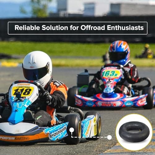 AlveyTech Black Inner Tube Set of 2 for Go-Karts & Mini Dirt Bikes