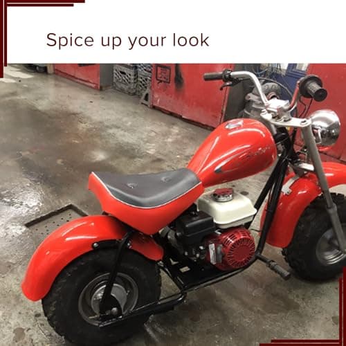 AlveyTech Stylish Black & Red Replacement Seat for Baja MB165 & Falcon Mini Bikes - Comfortable DIY Accessory