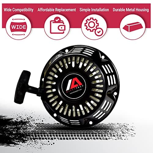 AlveyTech Black Recoil Pull Starter for Baja Mini Bike MB165/MB200, Coleman RB200, DT200 Drift Trike, Scooter, Lawnmower, Generator, Go-Kart & ATV