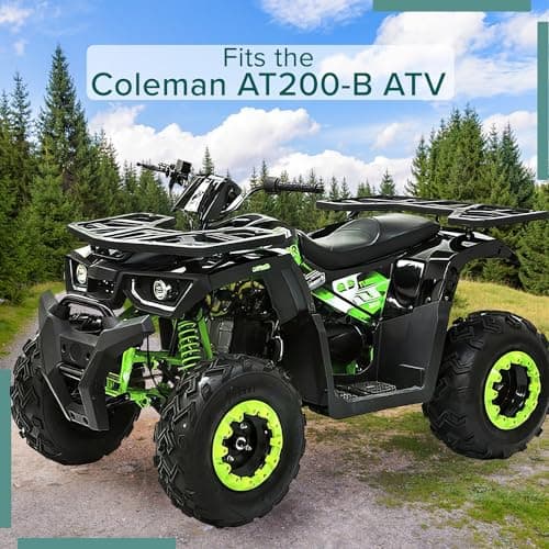 AlveyTech Coleman AT200-B Seat - Replacement Black Vinyl Upholstery for ATV, Dirt Bike, Quad, E-Bikes