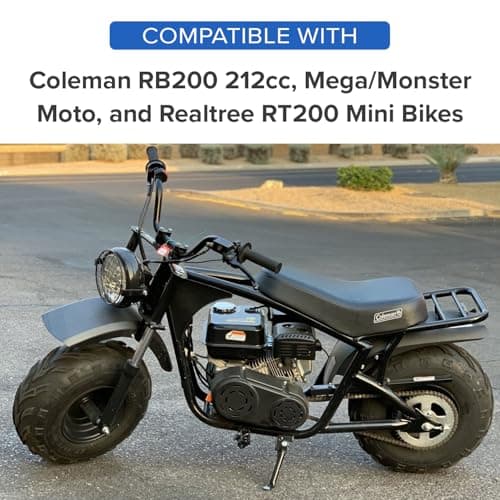 AlveyTech Black Seat for Coleman RB200 and Compatible Mini Bikes - Easy Installation & Durable