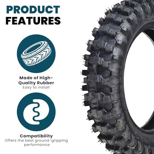 AlveyTech QD015 Knobby Tread 3.00-10 Dirt Tire - Baja Motorsports, Honda & Yamaha Bikes