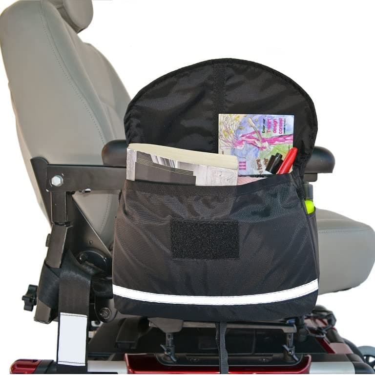 Deluxe Wheelchair or Scooter Saddle Armrest Bag