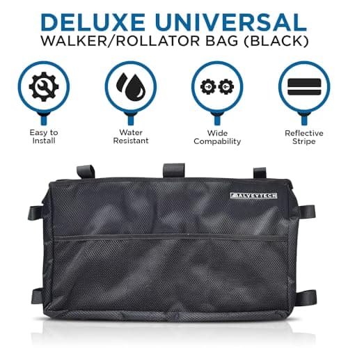 Deluxe Folding Walker Bag - Large Capacity Organizer with Multiple Pockets