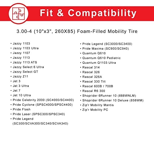 Foam-Filled Mobility Tire with Durotrap C9210 Tread