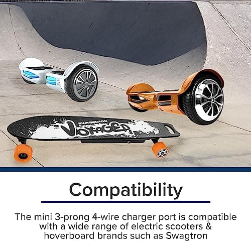 AlveyTech Mini Charger Port - Replacement Switch for Gyroor, Swagtron, Swagway, Hoverboard, Scooter