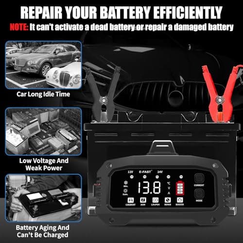 E-FAST 25A All-in-One 12/24V Lifepo4 Lead Acid Battery Charger