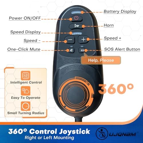Lightweight Foldable Electric Wheelchair for Seniors, Intelligent Power, One-Click Mute, Airline Approved