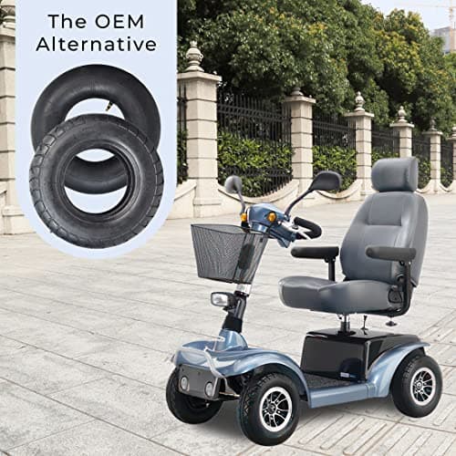 AlveyTech 4.10/3.50-6 Tire and Inner Tube Set - Replacement for ActiveCare Medical Prowler, Afikim Afiscooter C3 and S4 Mobility Scooter