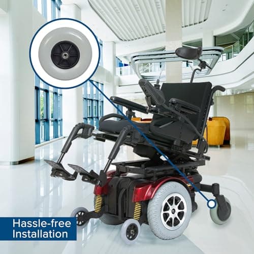 AlveyTech 8x2 Rear Caster Wheel Assembly for Jazzy Power Chairs
