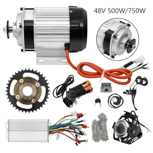 Electric Pedicab Motor Kit, 500W 48V Brush-Less Geared Motor Conversion Kit for Tricycle/Three-Wheeled Bike