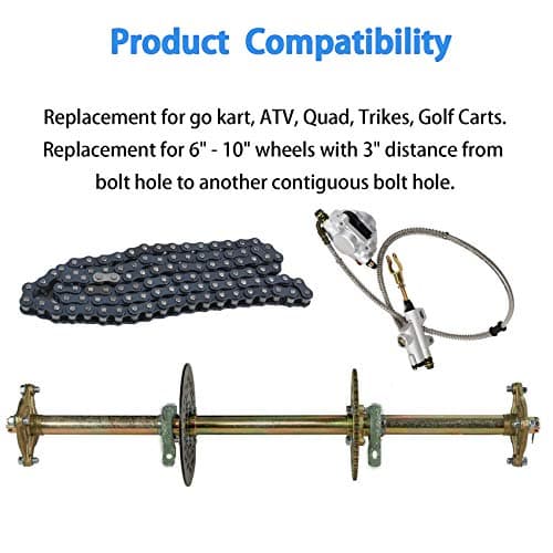 Labwork 32 Rear Axle Assembly Kit for Go Kart ATV