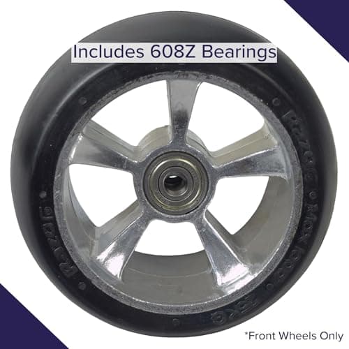 Replacement Front Wheels for Razor Go-Karts - 4-1/2 x 2-1/2 Solid Rubber Drift Tires