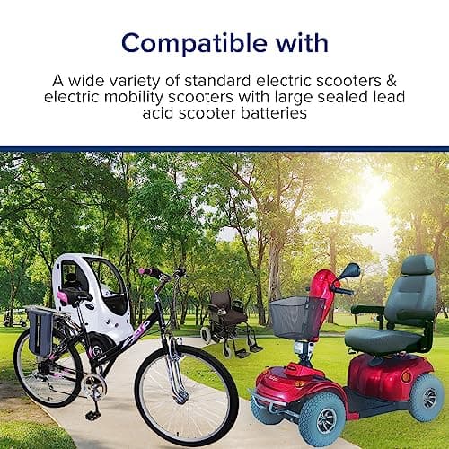 AlveyTech 24V 4.0A Battery Charger with 3-Pin XLR - Replacement for Mobility Scooters, Power Chairs, Wheelchairs