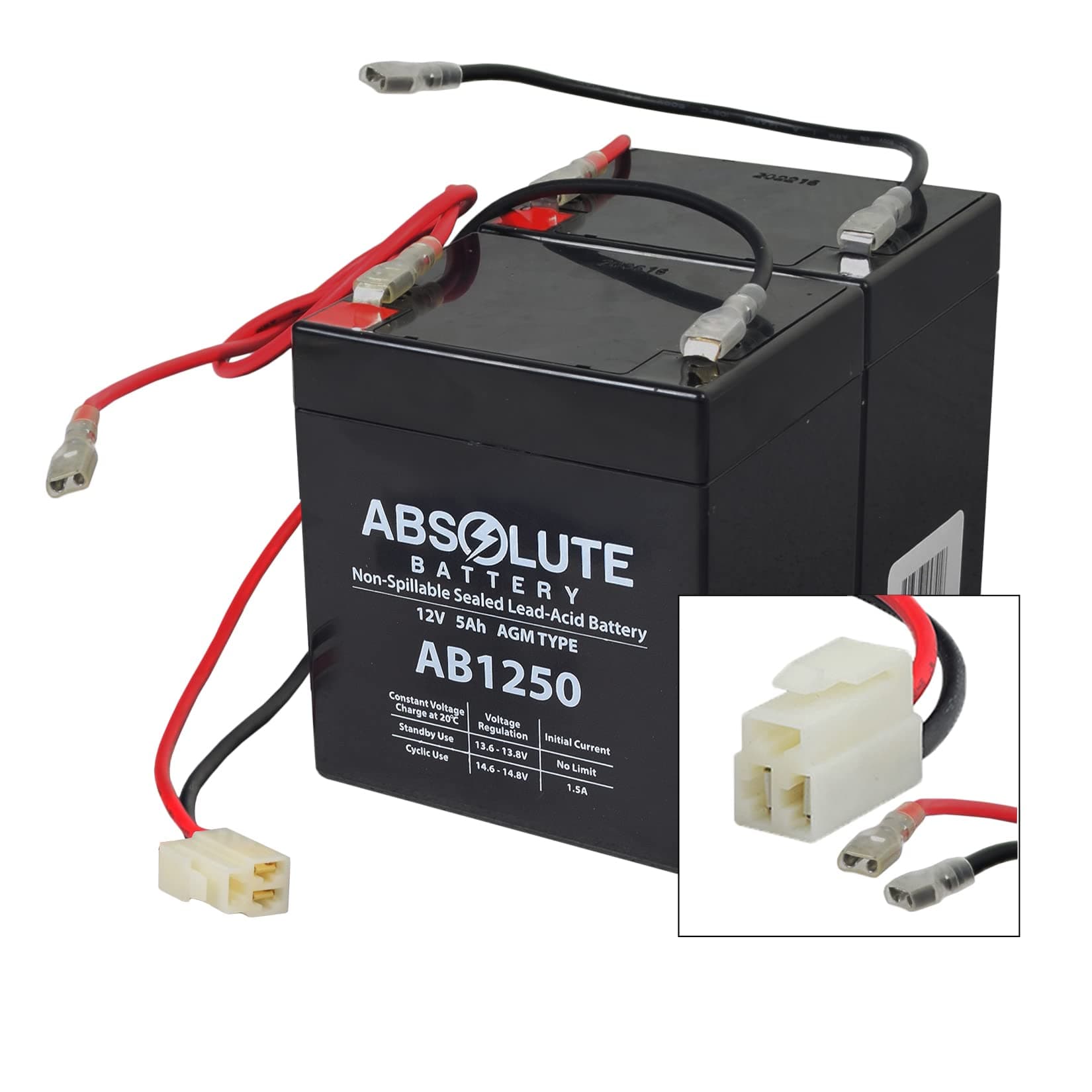 24V Sealed Lead Acid Battery Pack for Razor E150 - Deep Cycle Replacement for Scooters, Electric Bikes, and Ride-On Toys