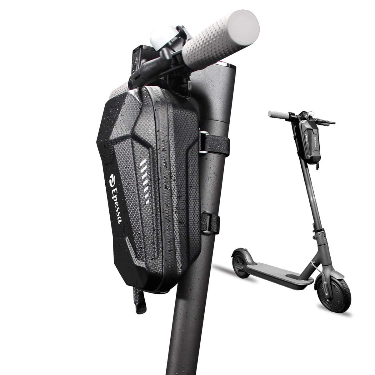 Epessa Scooter Handlebar Bag, Large Capacity EVA Material, Fit Mijia M365/Pro, Segway ES1-3|Charger Storage
