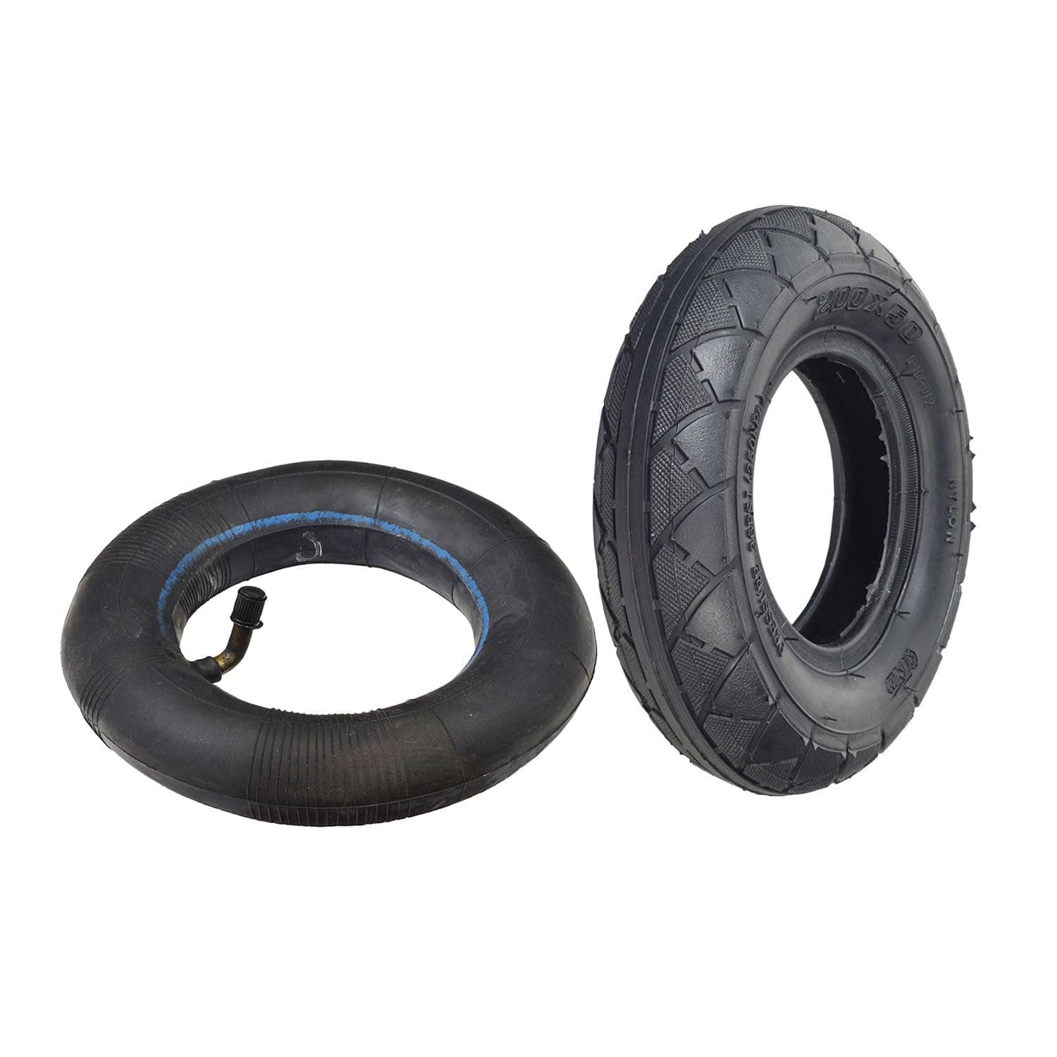 AlveyTech 200x50 Scooter Tire & Inner Tube Set - Replacement for Razor Scooters, Smooth Street/Dirt Tread, Pneumatic Tires and Tubes