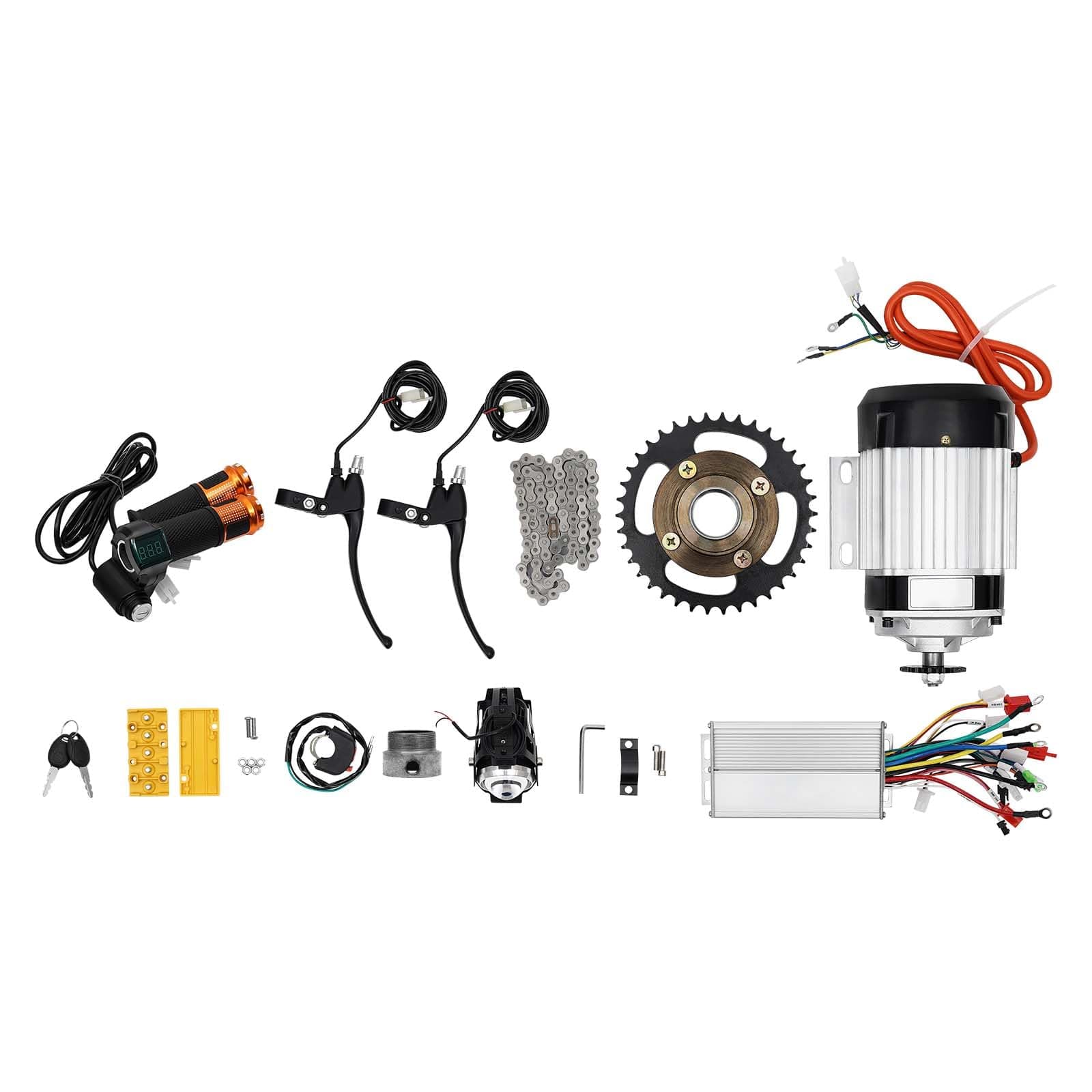 Electric Pedicab Motor Kit, 500W 48V Brush-Less Geared Motor Conversion Kit for Tricycle/Three-Wheeled Bike