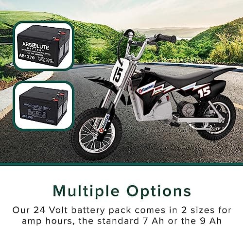 AlveyTech 24V Battery Pack - Replacement Kit for Razor MX400 Rocket Dirt Bike