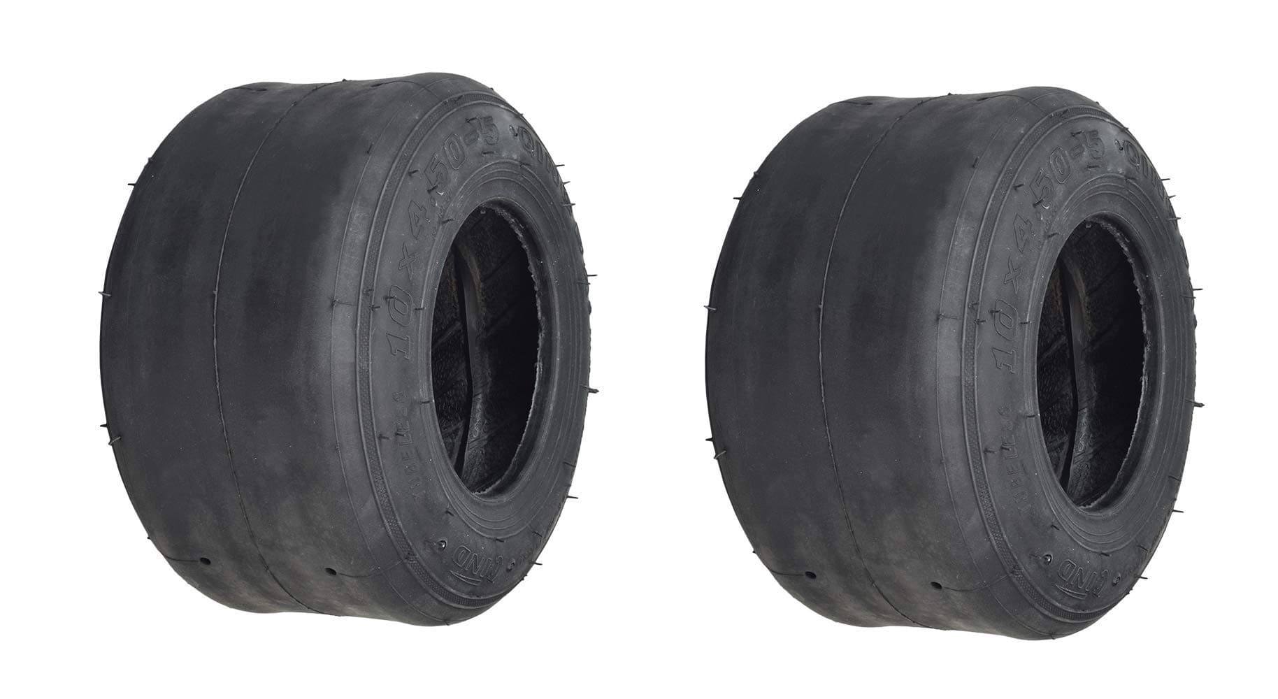 AlveyTech 10x4.50-5 Tubeless Slick Tire for Drift Trikes & Go-Karts (Qind) Pack of 2