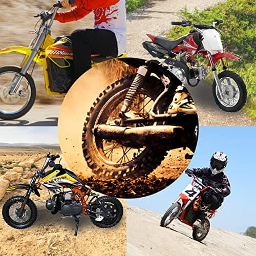 AlveyTech 2.50-10 Tire and Tube Package - Fits Honda CRF50: Heavy Duty Rubber Tires for Dirt Pit Bike, Mini Rocket Scooter