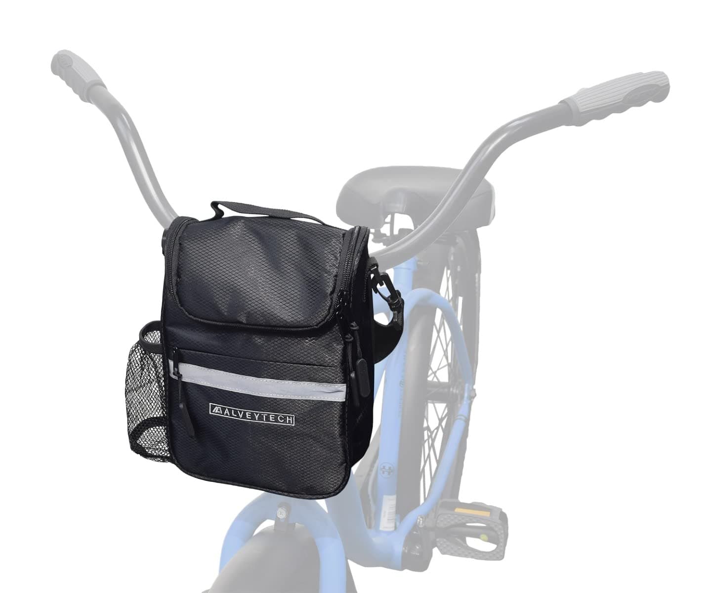 AlveyTech Insulated Bike & Scooter Handlebar Bag with Rain Cover