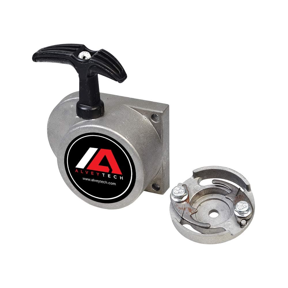 AlveyTech Recoil Pull Start Assembly for Bicycle Engine Kits - Durable Metal Starter with Handle & Cord, Replacement Parts & Accessories