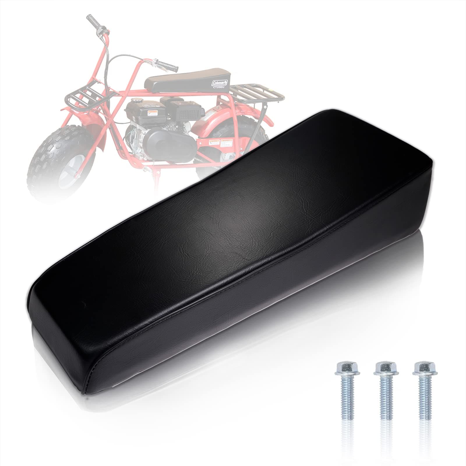 19'' Upgraded Seat for Coleman CT200U 196cc CT200 200cc Motor 6.5HP Mini Bike Trail Parts in Black
