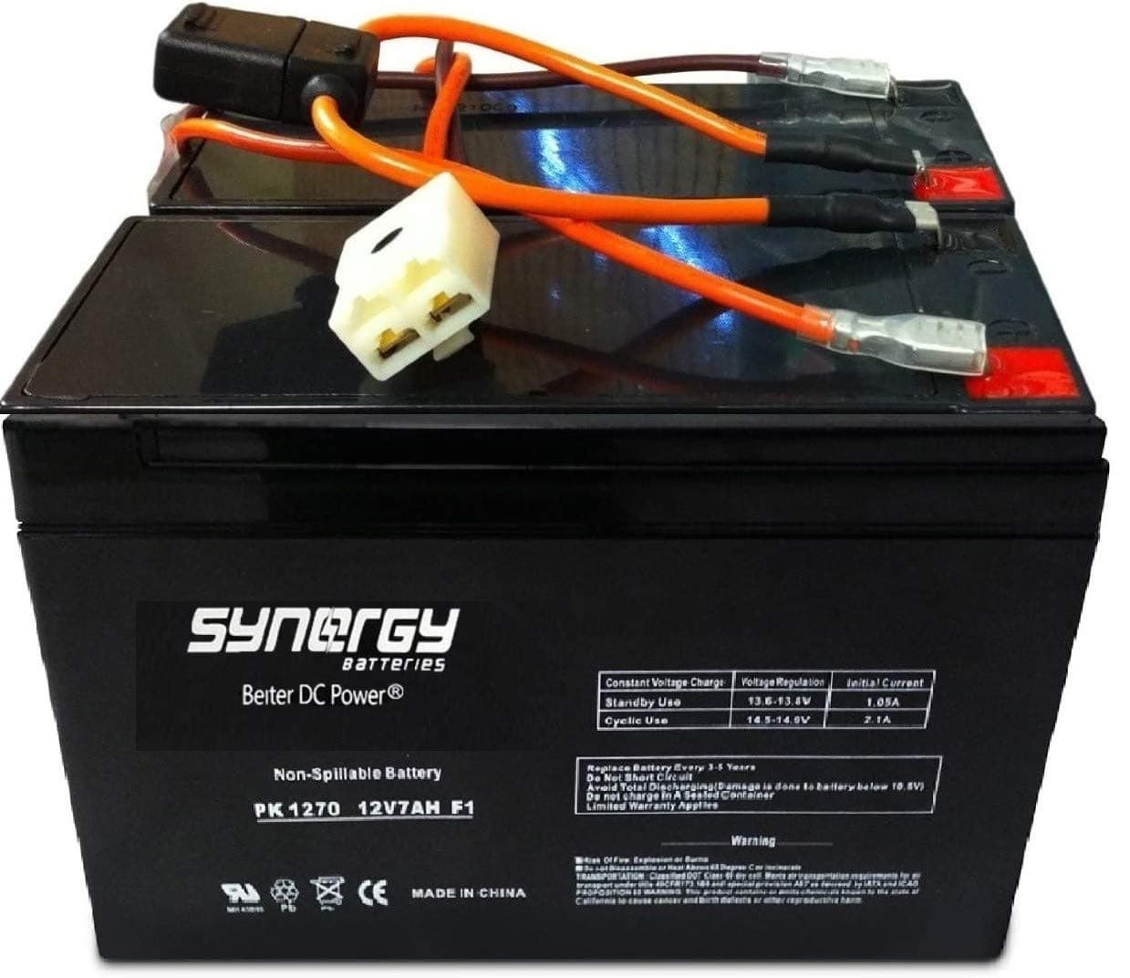 24V 7AH Rechargeable Batteries for MX350/MX400 Pistons, Ground Force Go Kart Slide Terminals