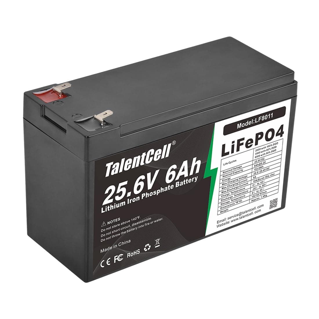 24V 6Ah LiFePO4 Battery Pack LF8011 by Talentcell