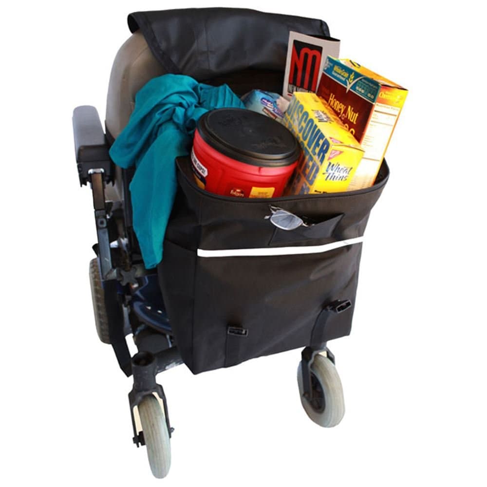 Large Water Resistant Scooter or Wheelchair Seat-back Bag - Convenient Storage for Mobility