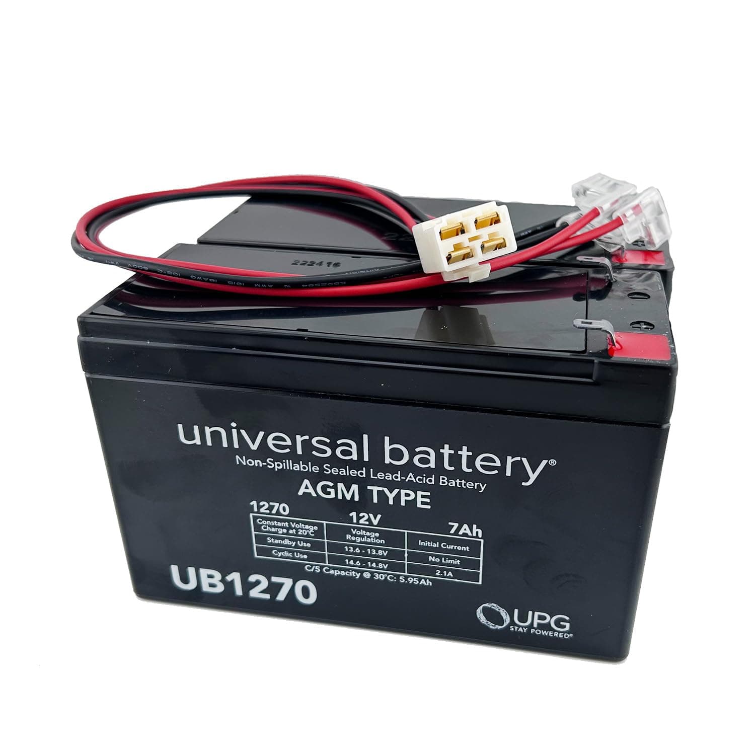 Razor Ground Force Go-Kart 24V 7Ah Battery Pack Set - 2 x 12V Batteries + Harness