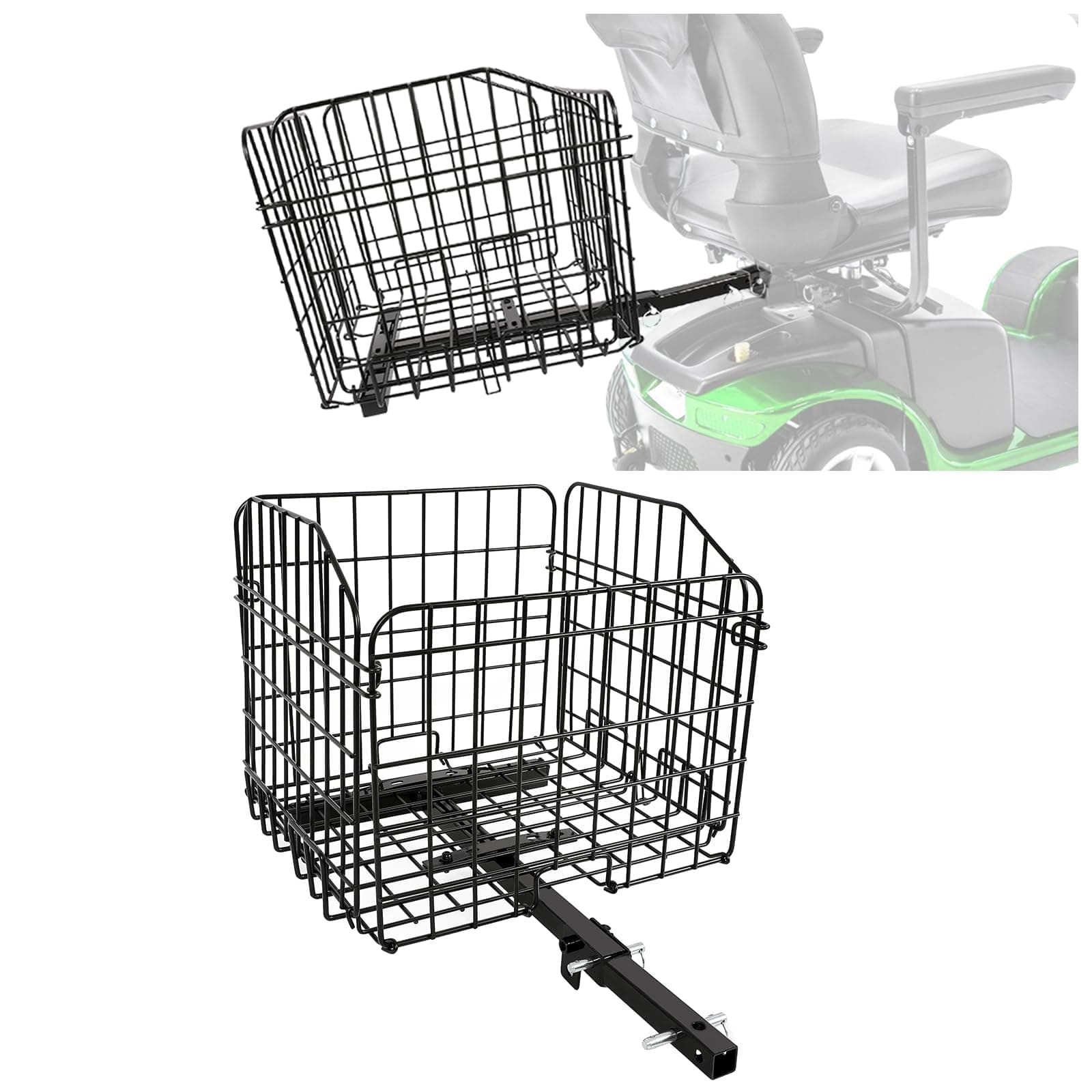 KUAFU Waterproof Steel Rear Basket for Pride Mobility Scooters