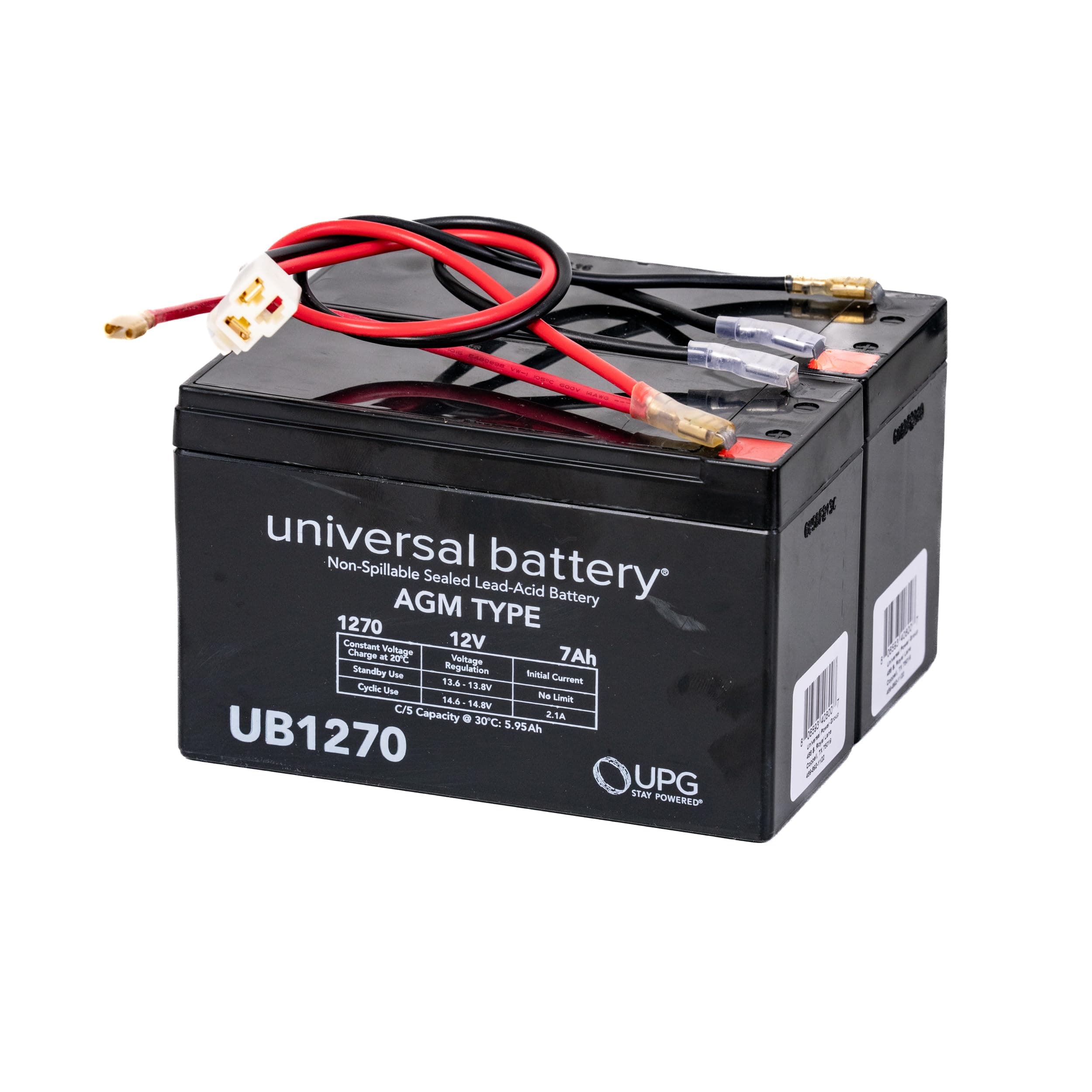 AlveyTech 24V Battery Pack for Razor E200/E225 - Set of Two 12V 7A Replacement Batteries