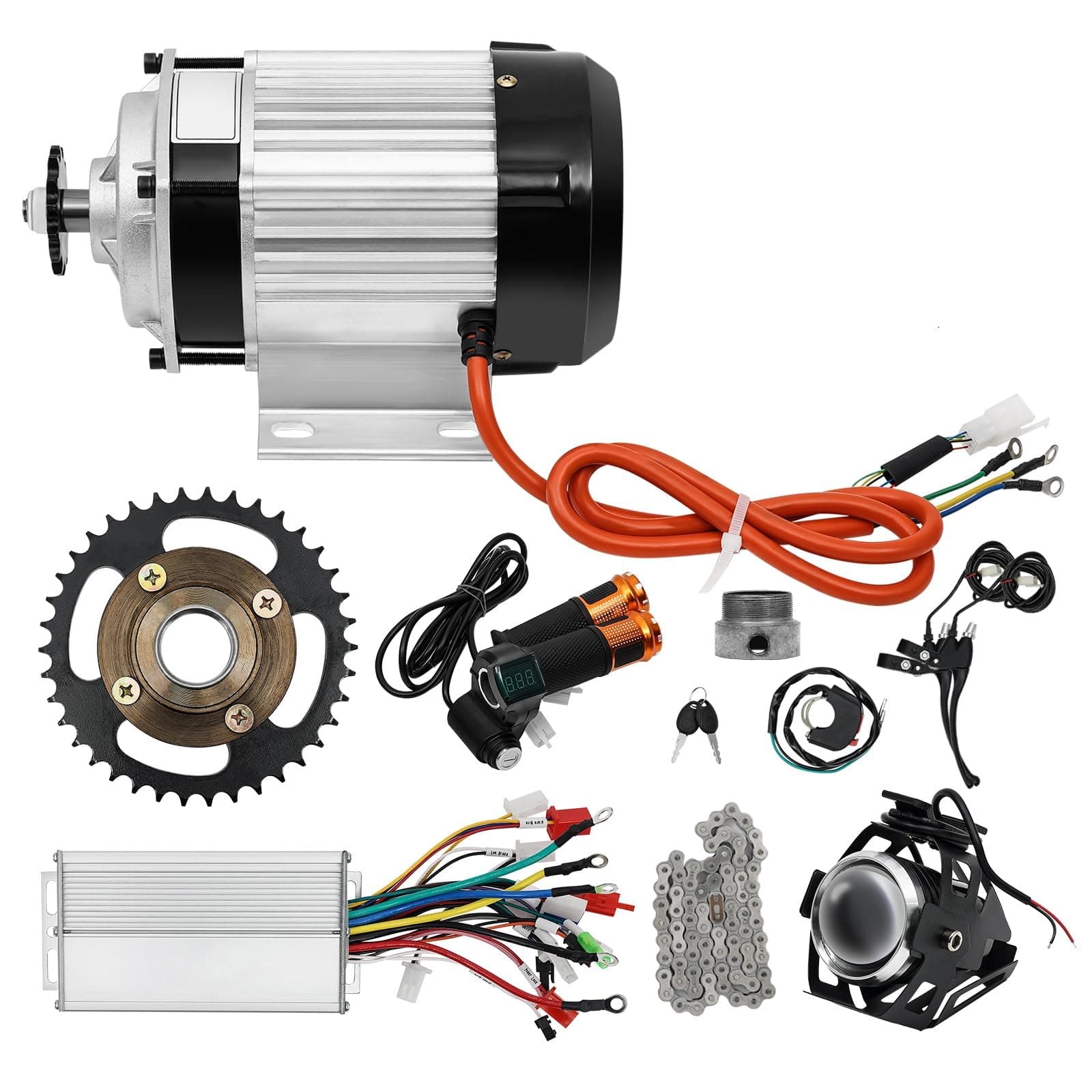 Electric Brushless Geared Motor Kit for E-Tricycle Electric Bicycle (No Battery)