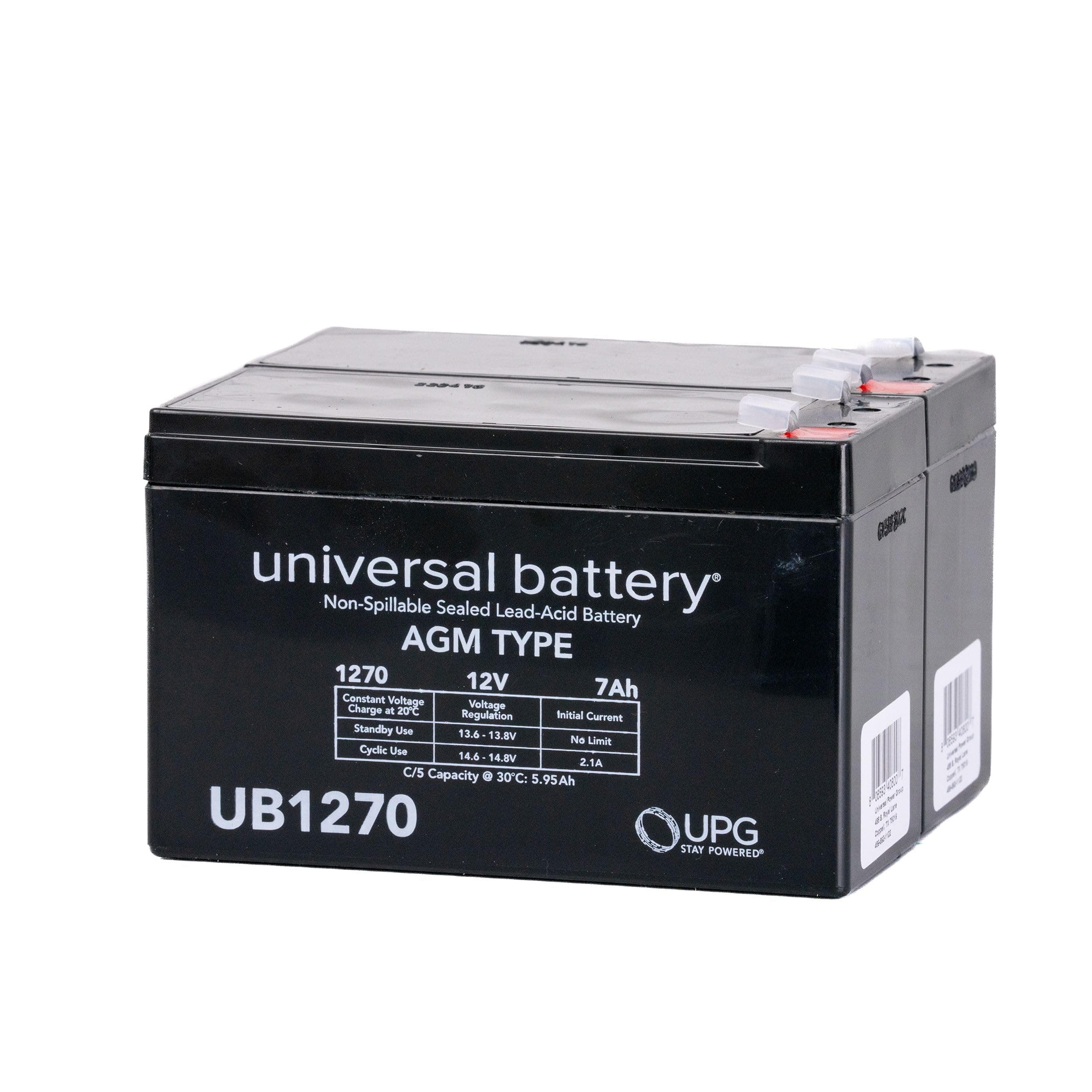 24V Sealed Lead Acid Battery Pack for Pocket Bikes - Set of 2 Rechargeable Batteries