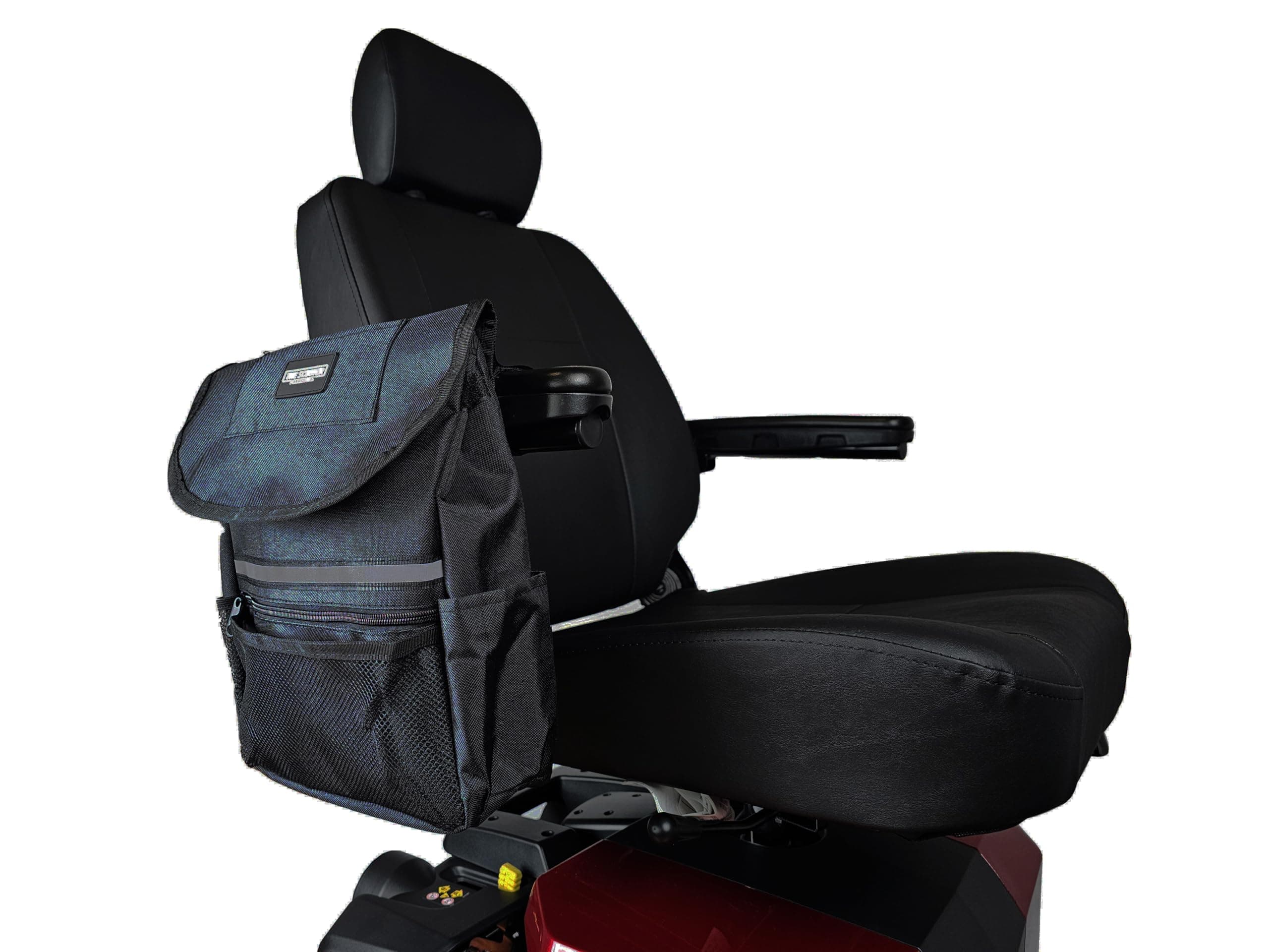 Large Armrest Storage Bag for Scooters & Powerchairs with Easy Mount