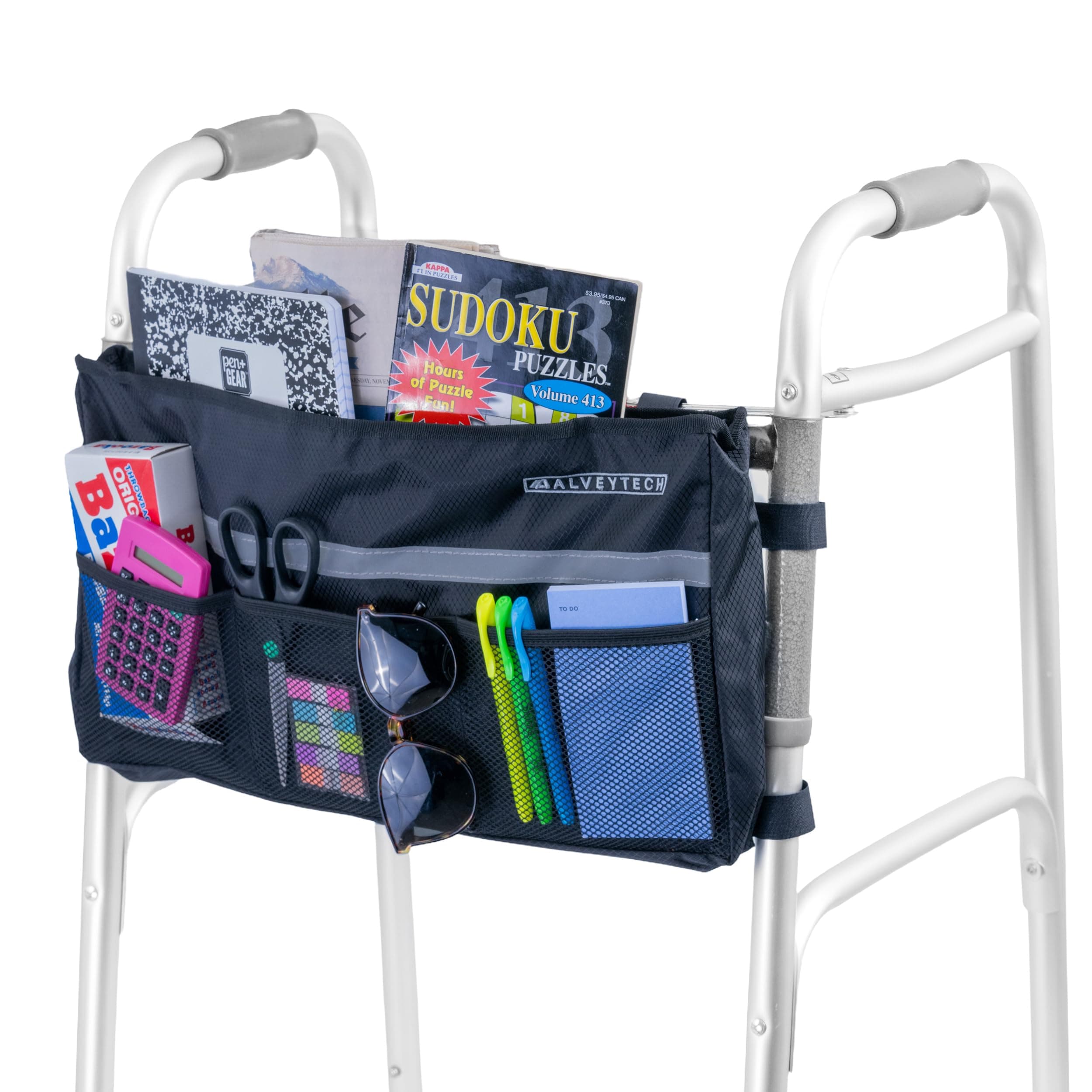 Deluxe Folding Walker Bag - Large Capacity Organizer with Multiple Pockets
